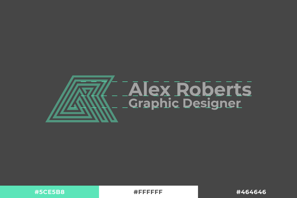 Alex Roberts Design brand geometry + colours