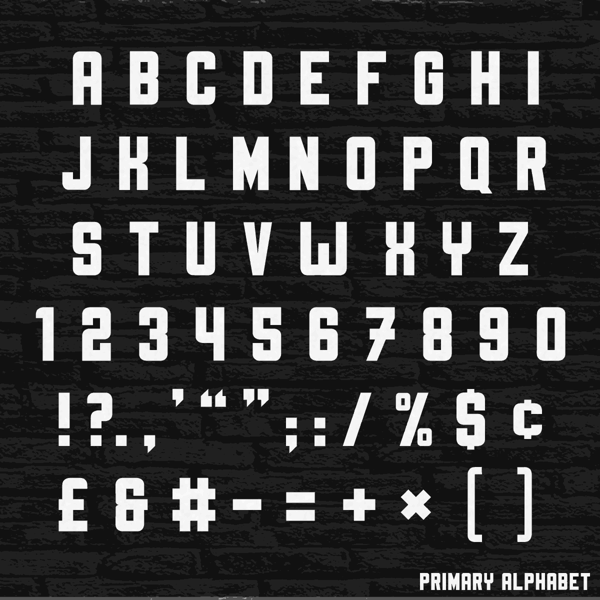 Forge 47's primary alphabet