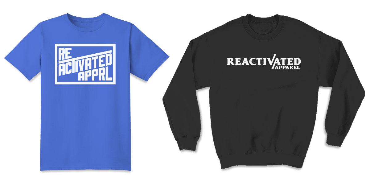 Re-Activated Apparel mockups