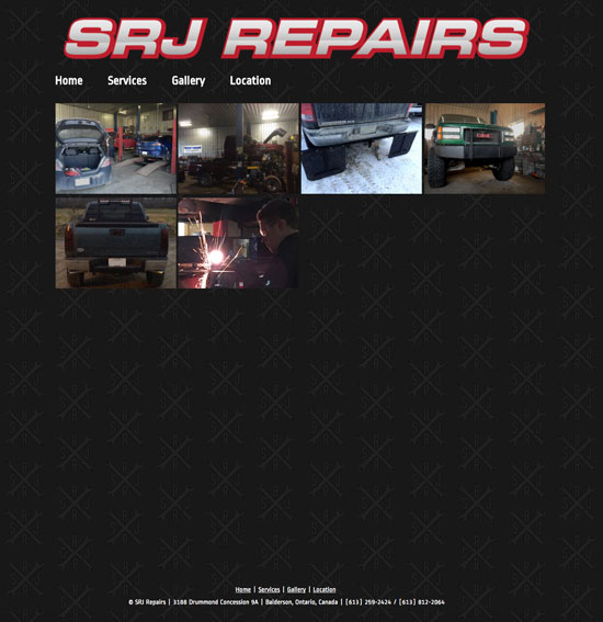 SRJ Repairs homepage