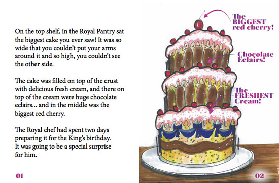 The King's Birthday Cake, pages 1 & 2